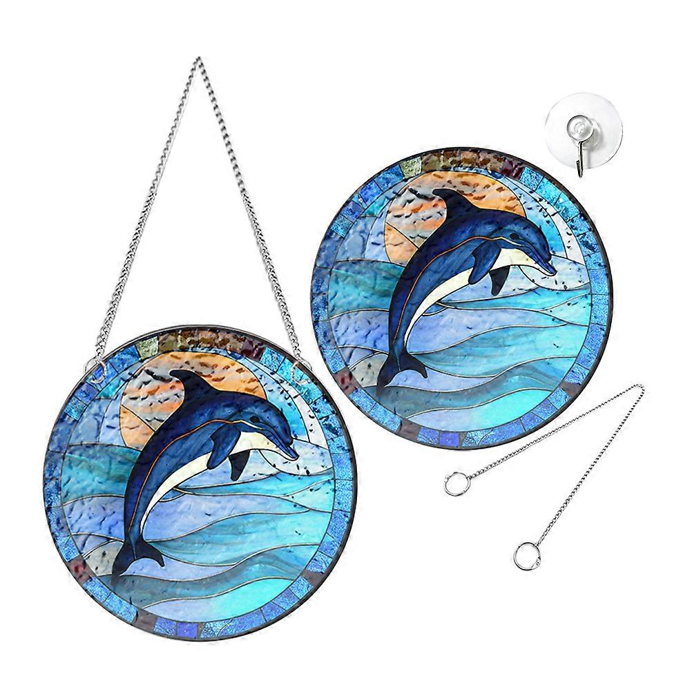 Acrylic Hanging Dolphin Pendant for Wall Decor 3Sets Decoration