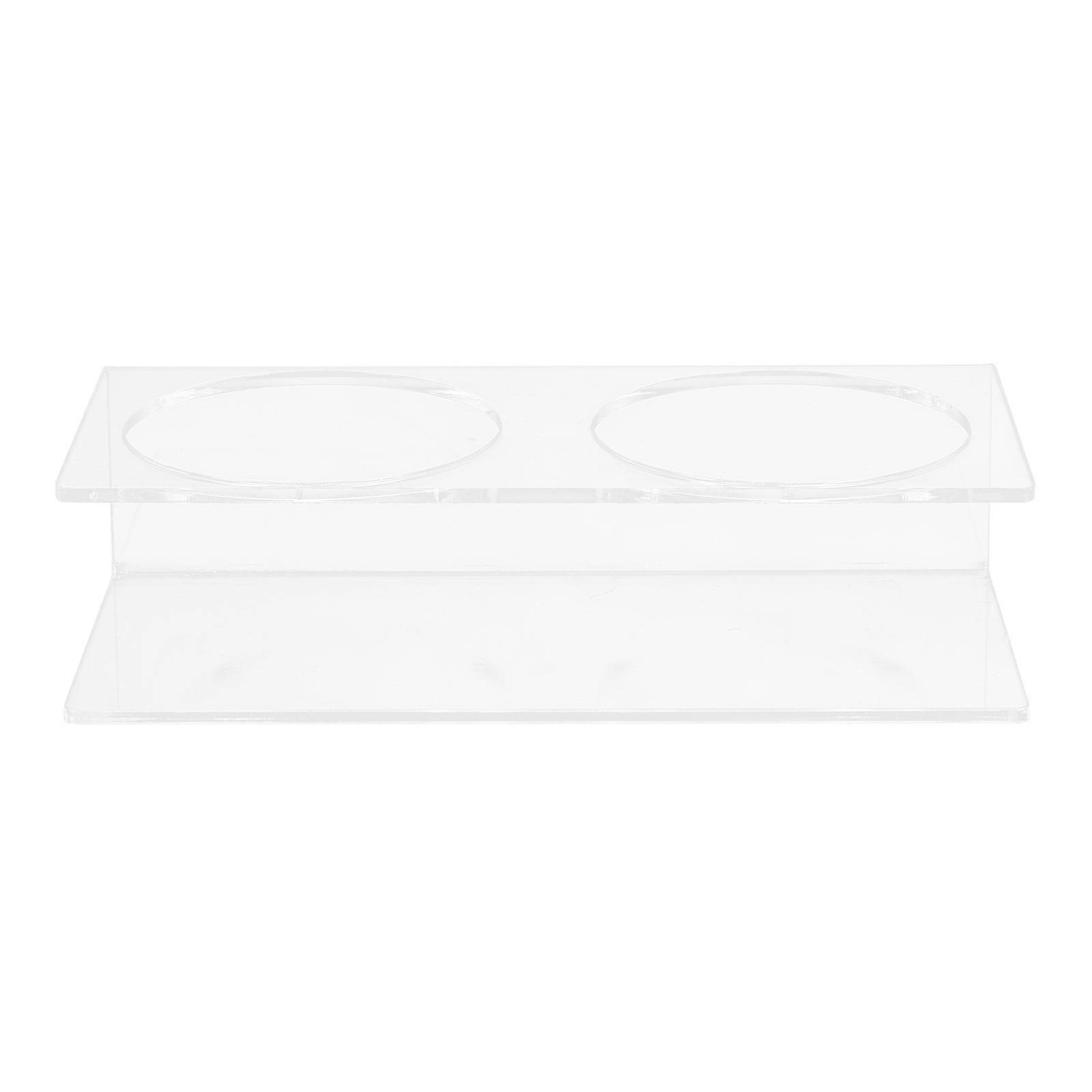 3Pcs Acrylic Drink Bottle Display Stand with 2-Slots for Beverage Holder
