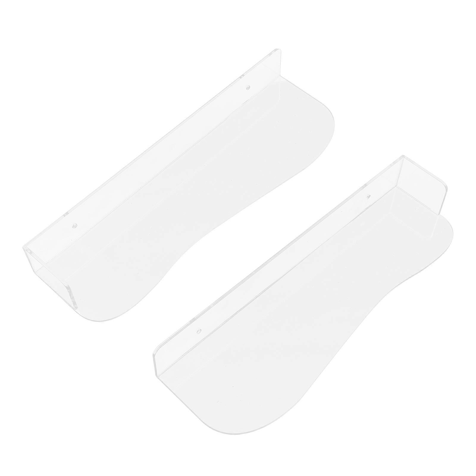4Pcs Acrylic Floating Shoe Shelves for Display Clear Wall Mounted Shoe Rack