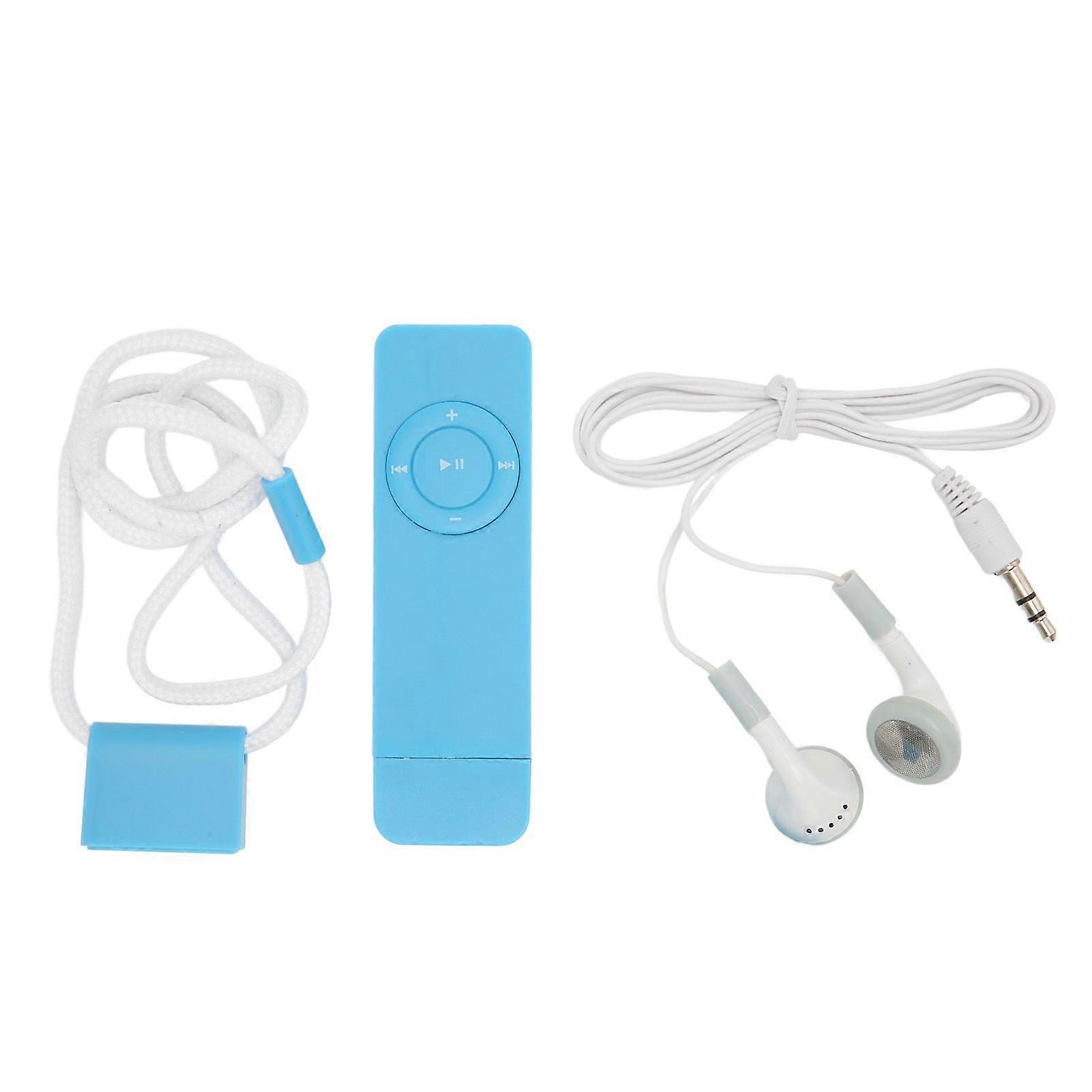MP3 Player Lossless Sound Support Up to 64GB Mini Music Player for Students Running Travel Blue