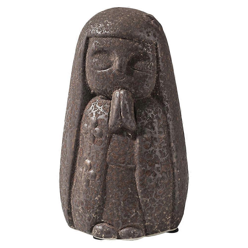 Small Goddess Sculpture Black Pottery Accessory for Tabletop Decor 1Pcs