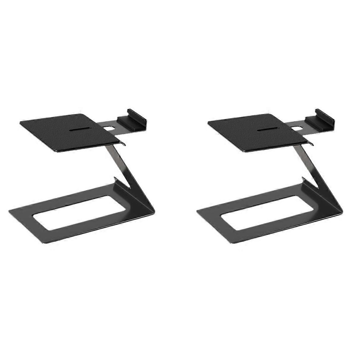 2X Desktop Speaker Stand Mount Studio Monitor Riser Support with Vibration Absorption Pad Mount