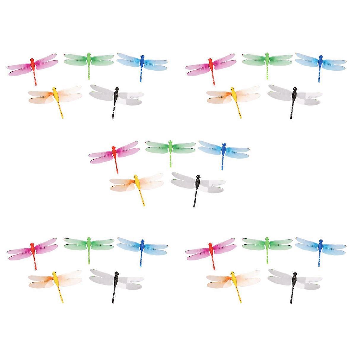 5pcs 8cm 3D Artificial Dragonflies Fridge Magnet Decoration