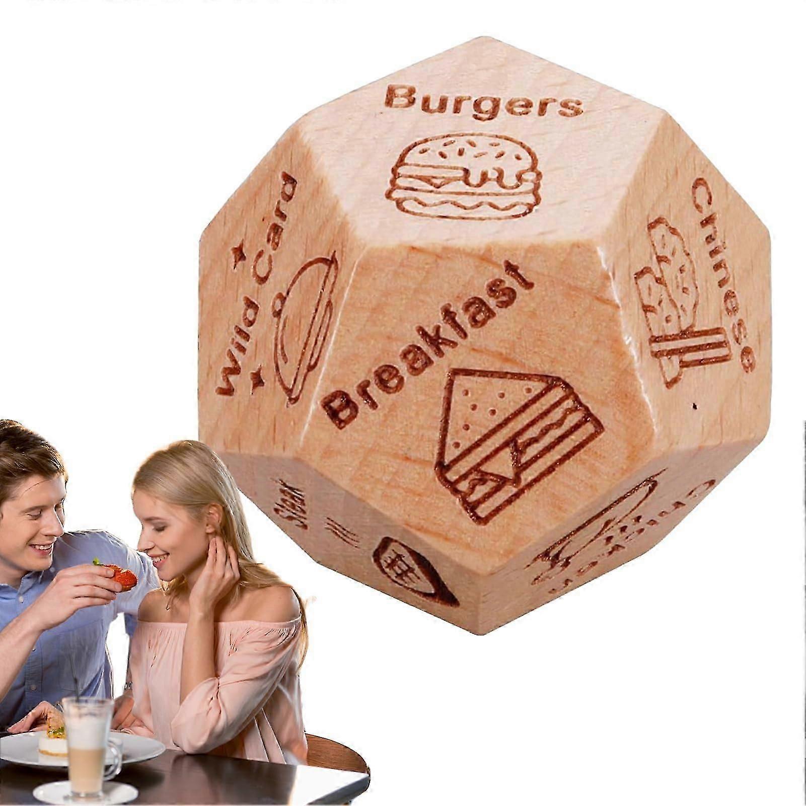 12 sided wooden dice game for date night couples