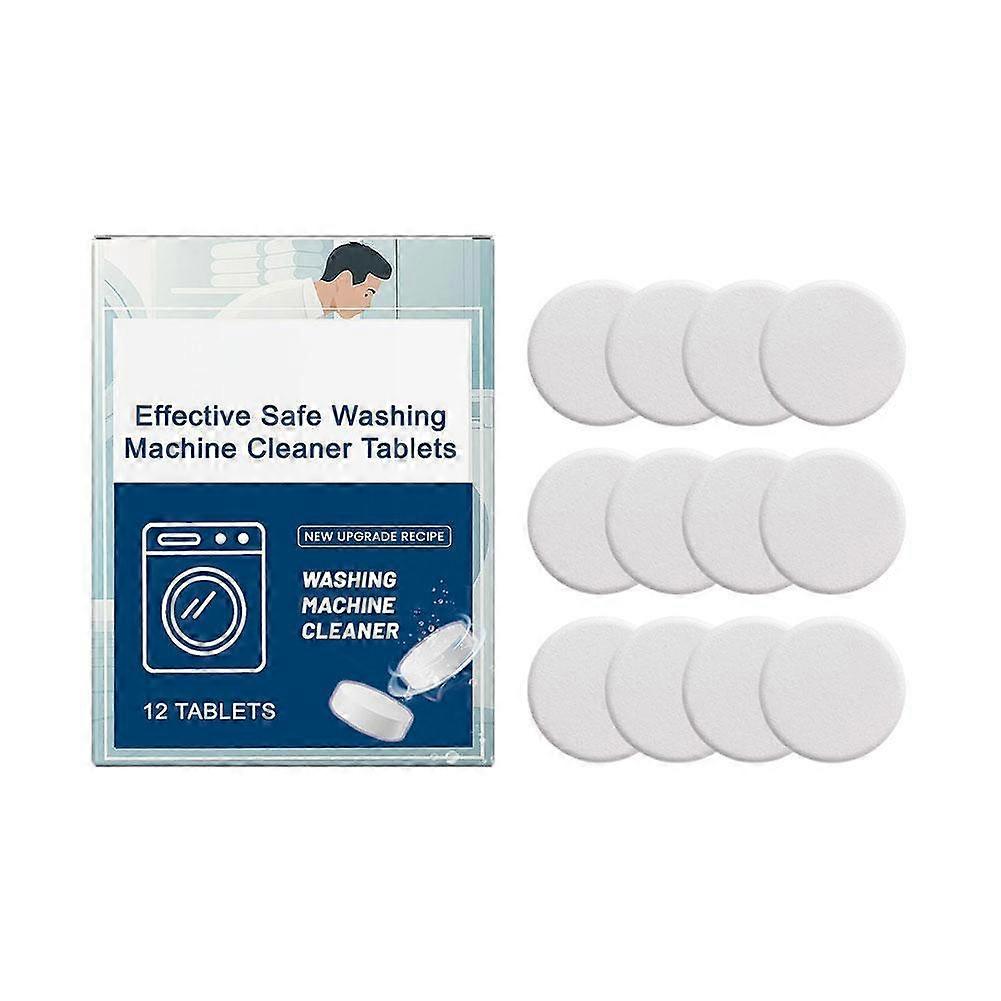 Washing Machine Cleaner Tablets 12 Pack Deep Clean Descaling Remove Dirt Odor Eco Friendly Easy Use For Top Load Front Load