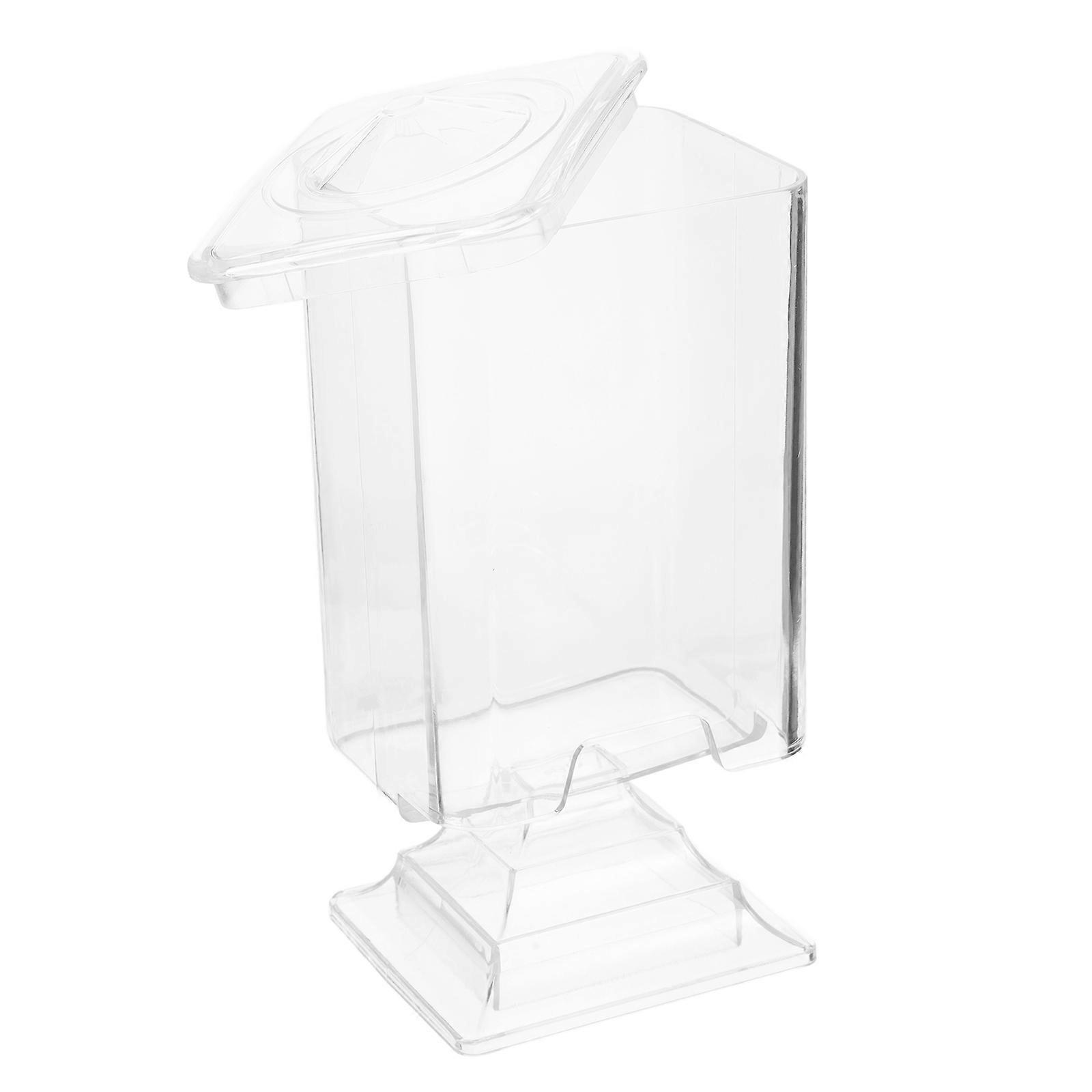 Cotton Pad Holder Box Plastic Storage Container for Makeup Use 5Pcs Transparent
