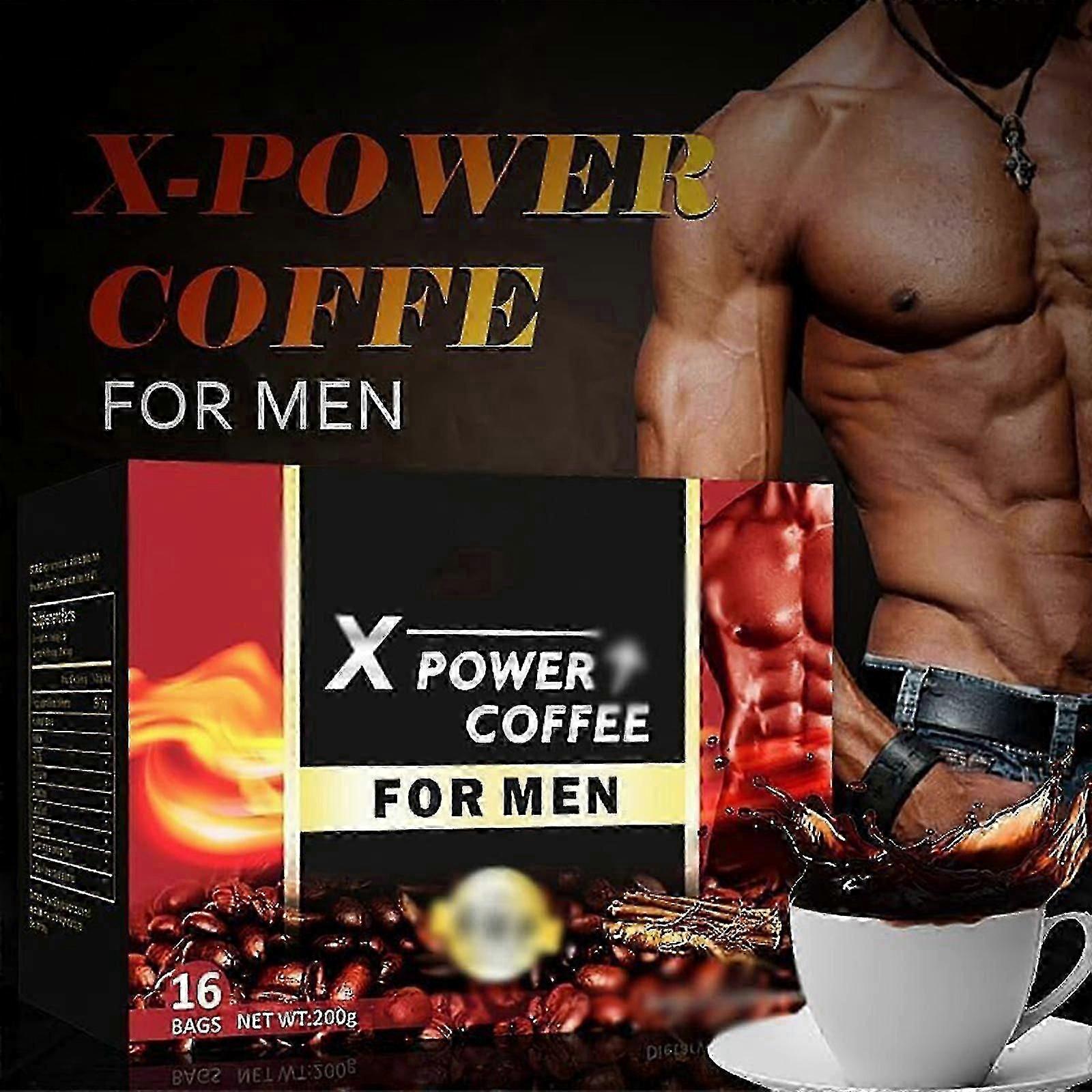 X Power Coffee, X Power Coffee For Men, Instant Power Coffee For Men, Powerful Coffee Ginseng Maca, X-power Coffee For Men-the Secret To Strong Men