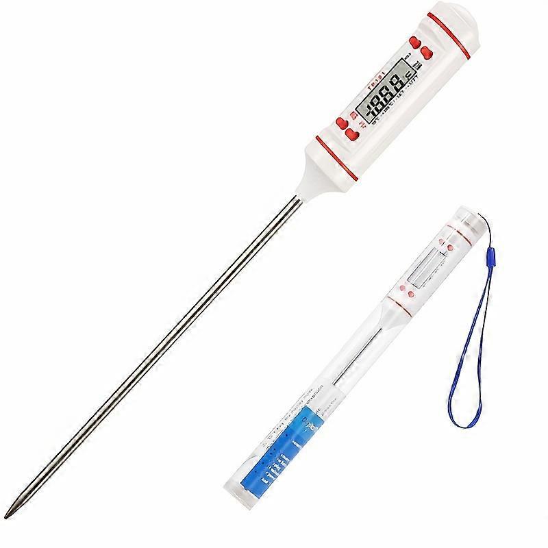 Digital Meat Thermometer with Food Cooking BBQ Probe for Water Milk Oil Oven Temperature Measurement, Digital with 0.1 Accuracy