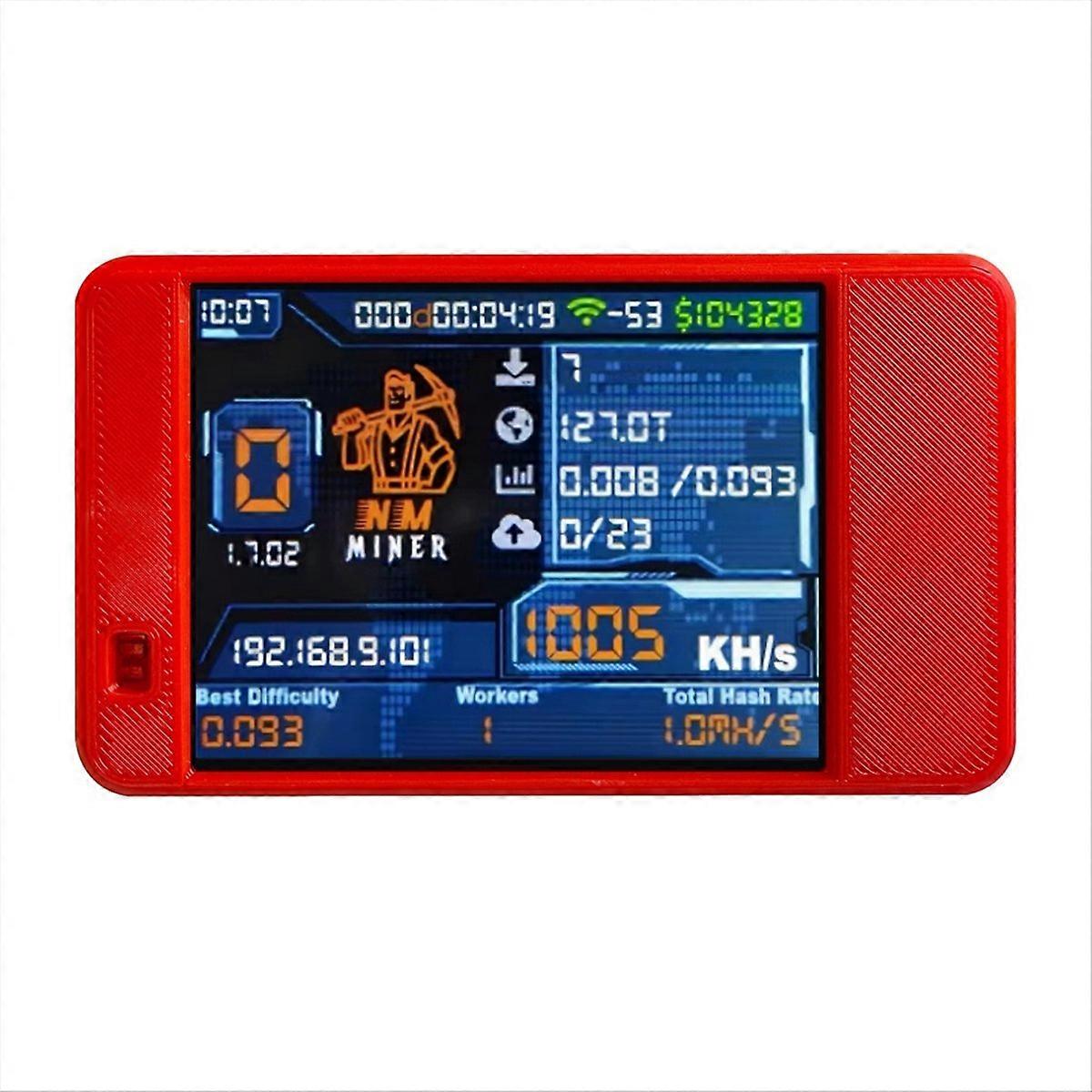 NMMiner NerdMiner Upgrade 992 KH/S Hashrate ESP32-2432S028 2.8In Display CYD Colorful Case Bitcoin C