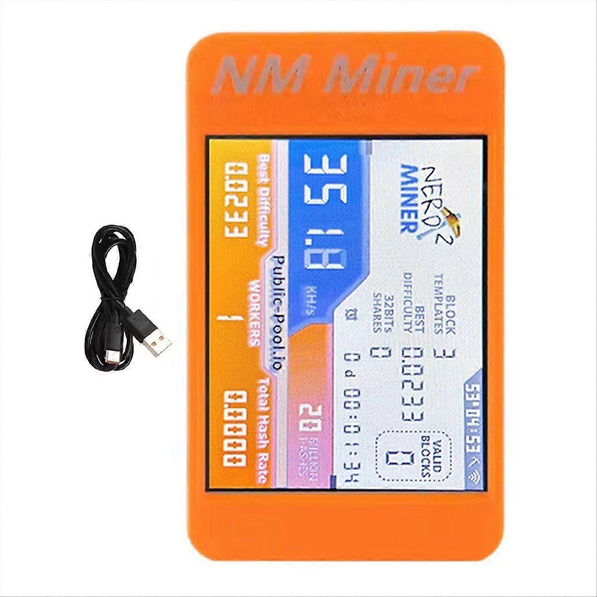 New Upgrade NerdMiner V2 350KH Hashrate, Smart Display Crypto Solo Lottery ESP32-2432S028R 2.8 Inch