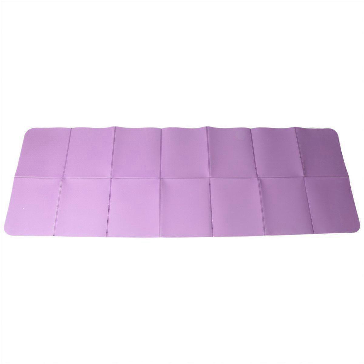 Foldable Yoga Mat Folding Travel Fitness Exercise Mat Non-slip purple
