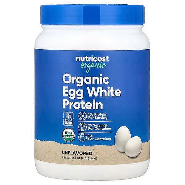 Nutricost, Organic Egg White Protein, Unflavored, 1 lb (454 g)