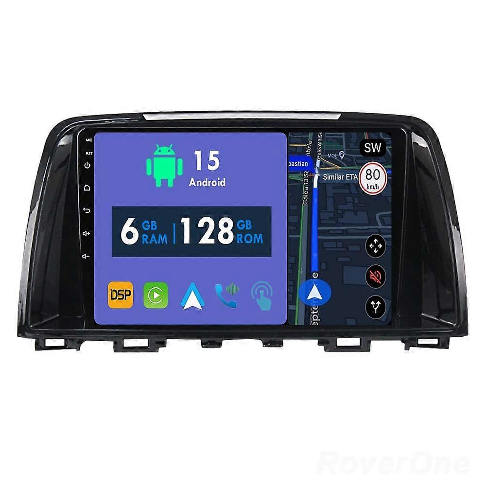 Car Radio 6G+128G CarPlay GPS Navigation Head Unit for Mazda 6 Atenza 3 GJ 2012 - 2015 Android Auto Bluetooth Stereo Touch Screen