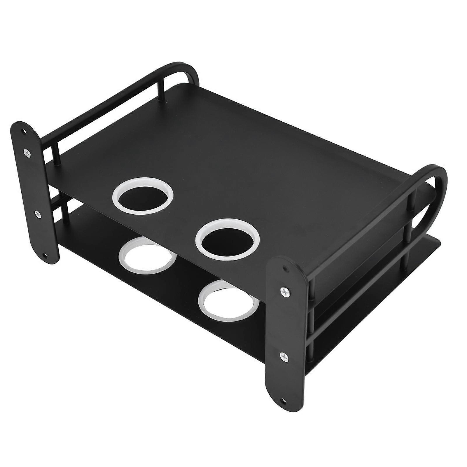 YLSHRF Double Layer Floating Wall Shelf TV Box Shelf Wall Mounted Router DVD Cable Box Shelf For Household