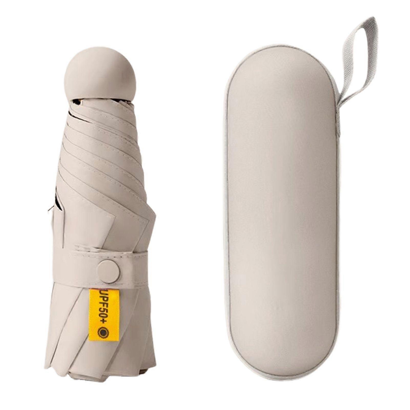 Travel Umbrella UPF 50+ Umbrella with 8 Reinforced Ribs for UV Sun And Rain Folding Pocket Mini Umbrella with Case for Purse Backpack