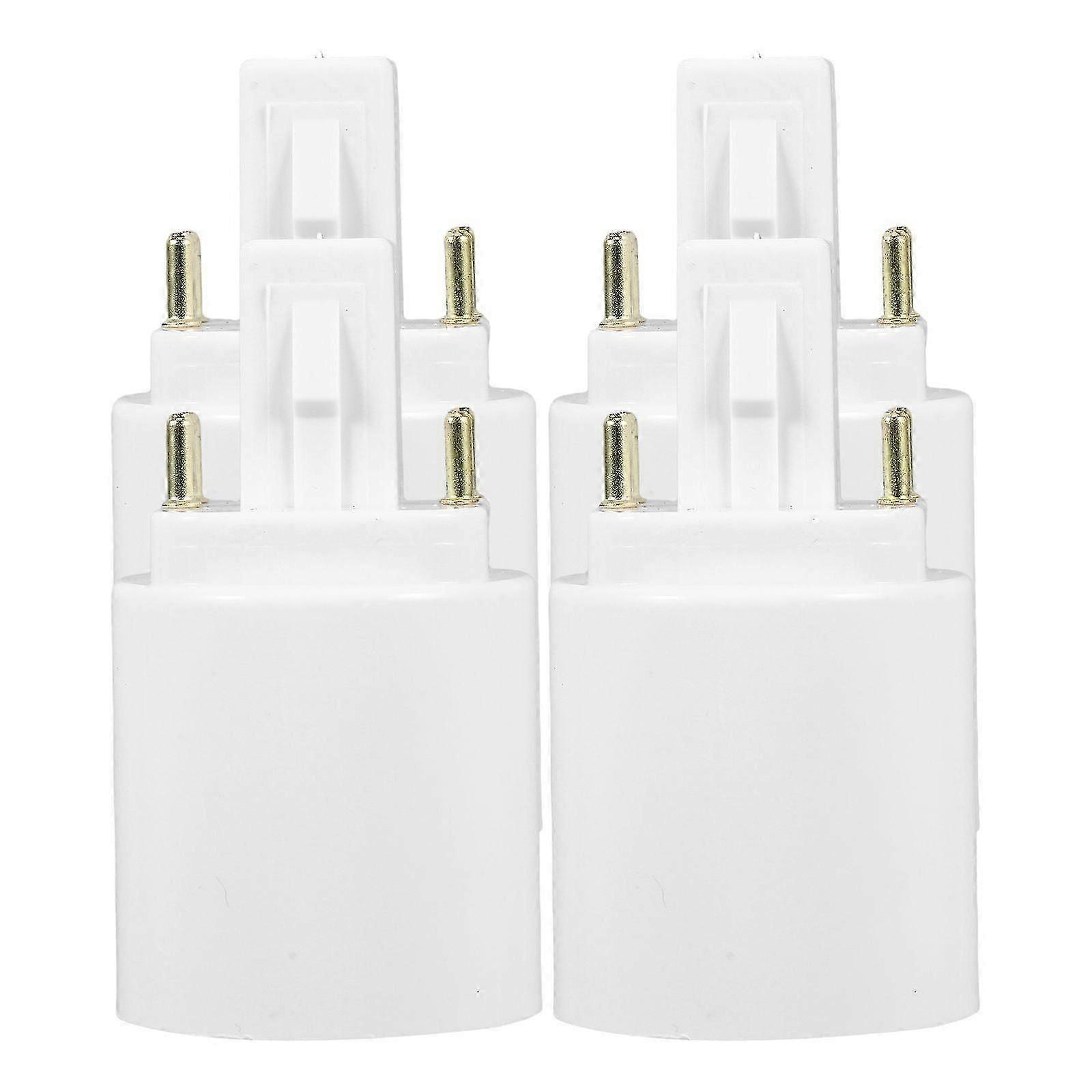 4pcs Light Socket Adapter G24q To E27 Lamp Holder Convert 4 Pin To Screw Base Converter Light Bulb Socket Bulb Base For Office Home Shop