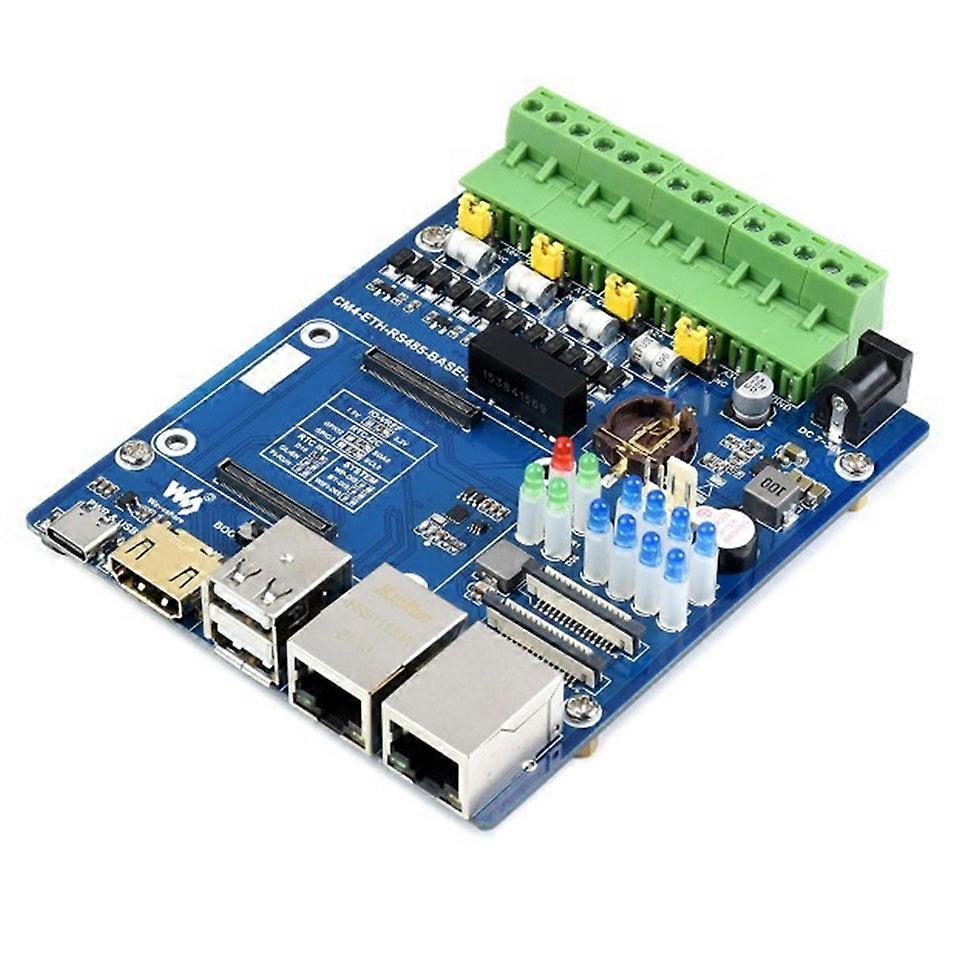 Dual ETH Quad RS485 Base Board B for Raspberry Pi CM4