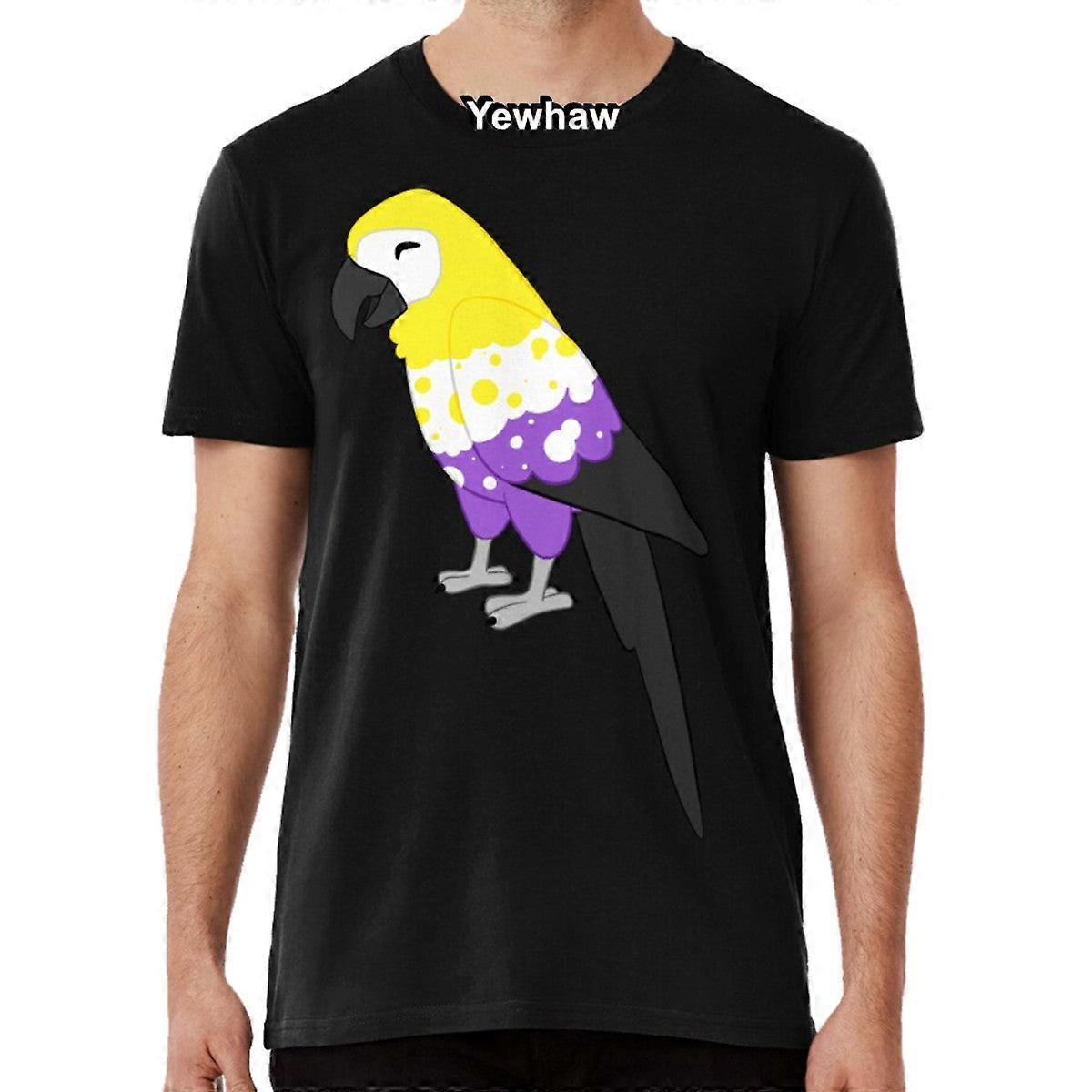Non-binary Pride Flag Macaw T-shirt