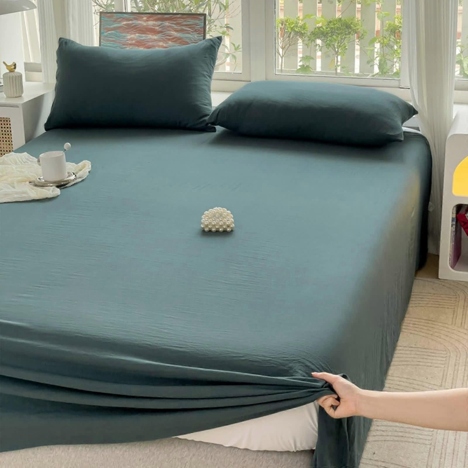 Bed Sheets Full Size 160x230cm Dark Teal Fitted Bed Sheet