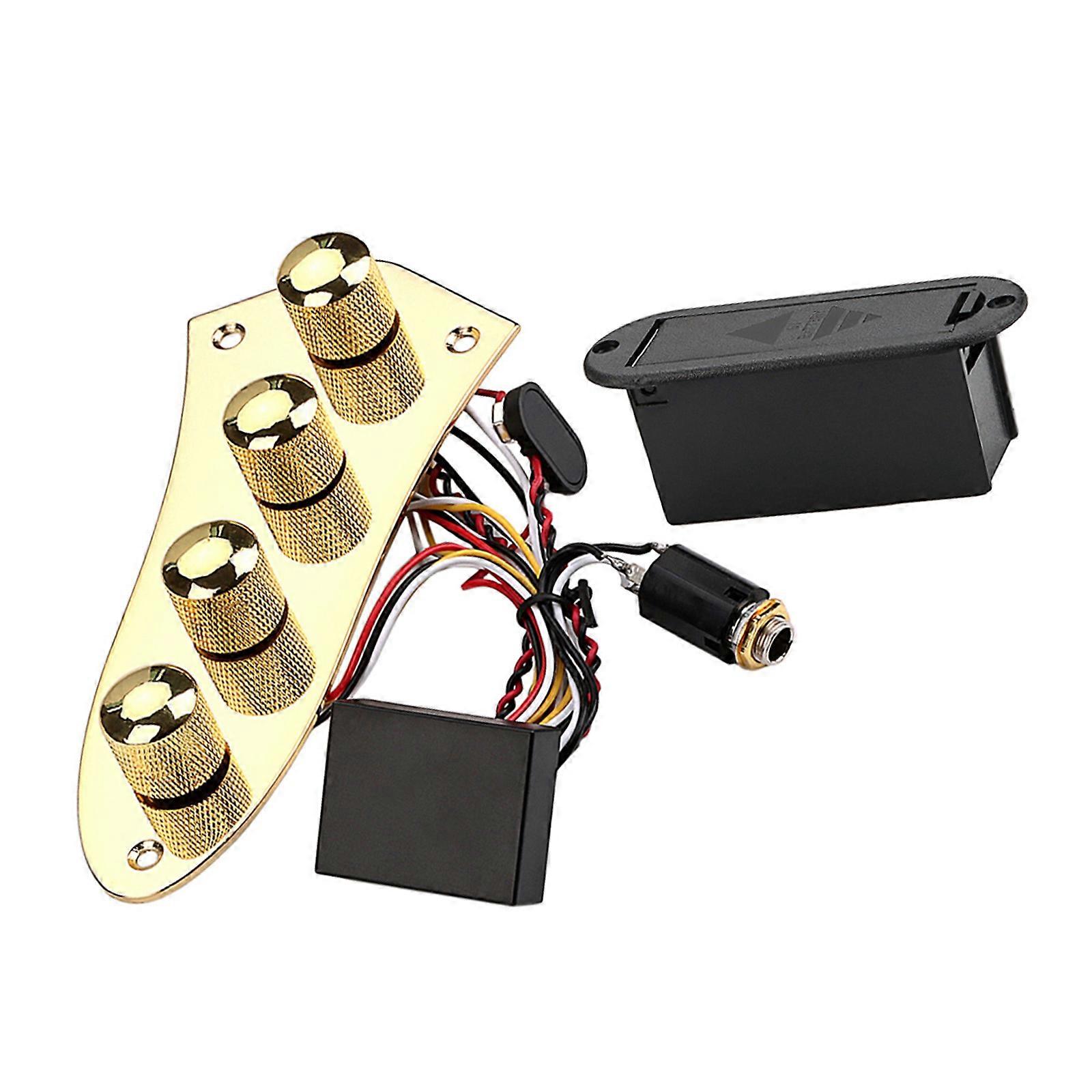 4 sätt gitarr laddad kontrollplatta förkopplad laddad förkopplad styrplatta sele monteringsknoppar för elgitarr flerfärgad