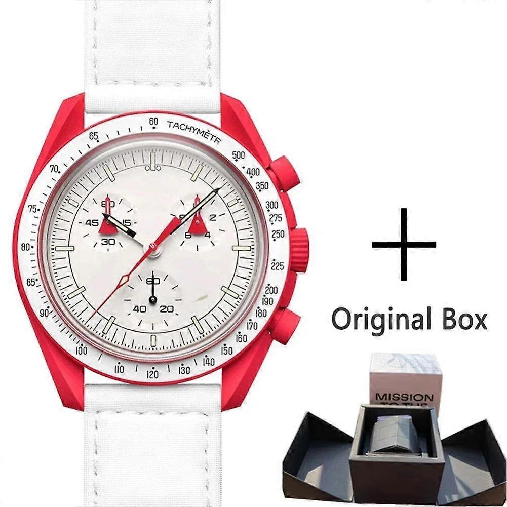 Orologio al quarzo Planet a sei lancette, cronografo, display luminoso, resistente all'acqua, design co-branded Moon Mercury