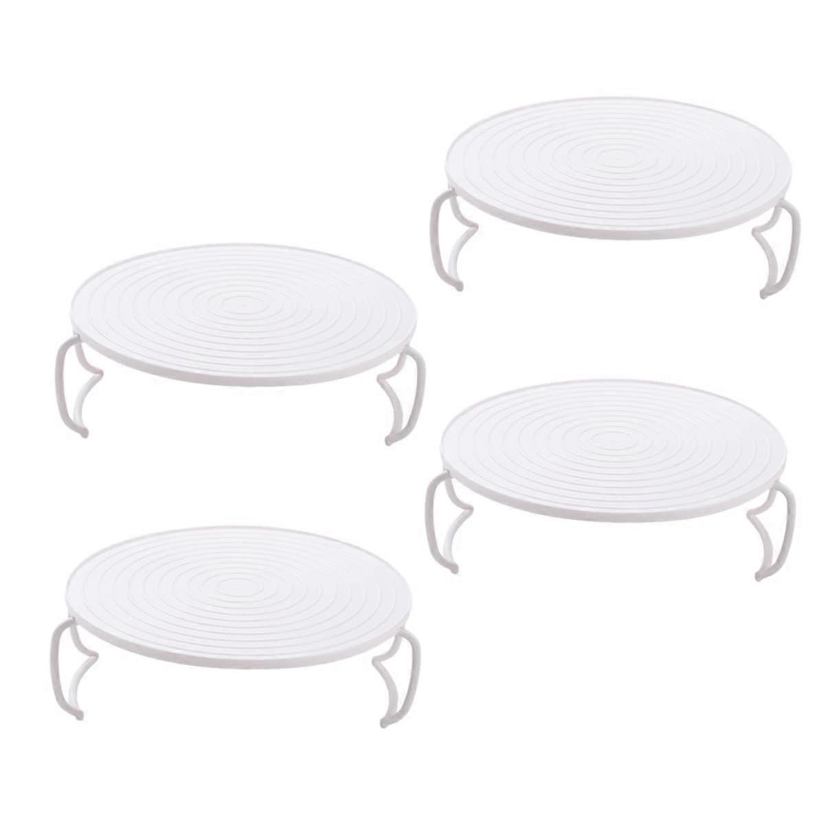 Microwave Oven Tray Holder 4Piece Set, Layered Steaming Rack, Heating And Steaming, Compatible With Ovens, Stackable