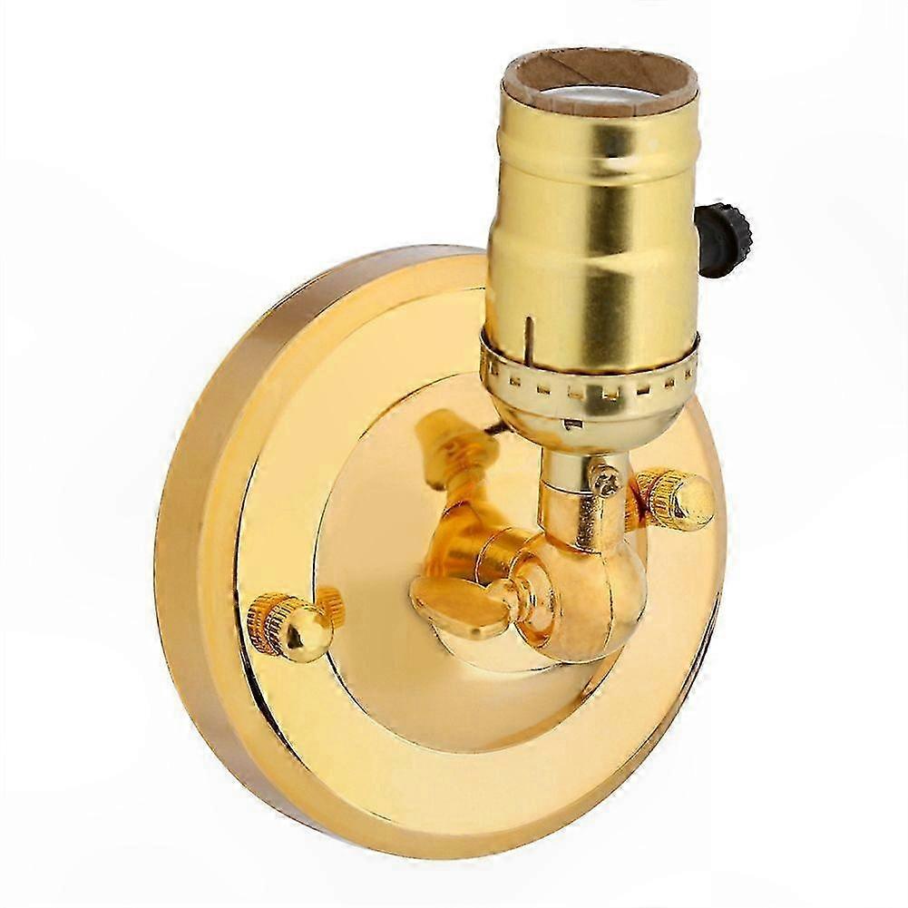 Vintage Gold E27 Wall Lamp with Switch for Home Decor 220V