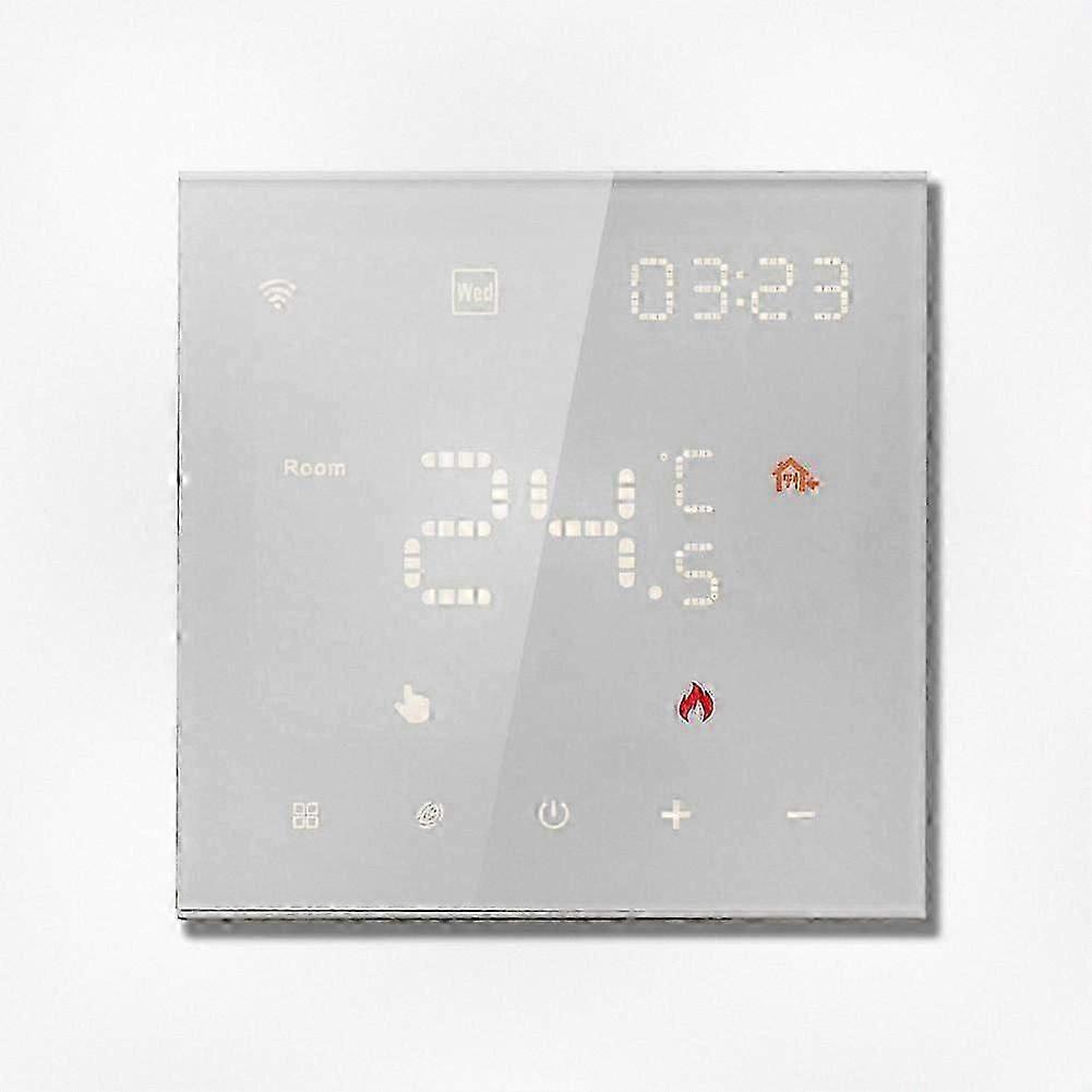 Tuya WiFi Smart Thermostat for Floor Heating with Voice Control LED Display Home Temperature Regulator White