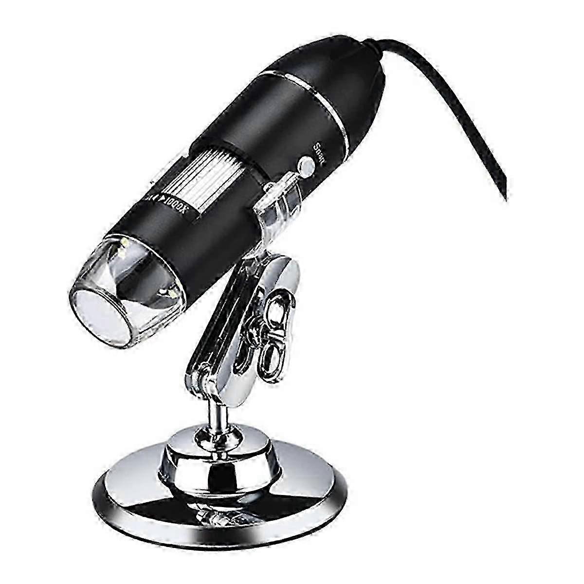 500X USB Digital Microscope Accessories Kit with 8 LED Lights, Adjustable Magnification, and Microscope Slides