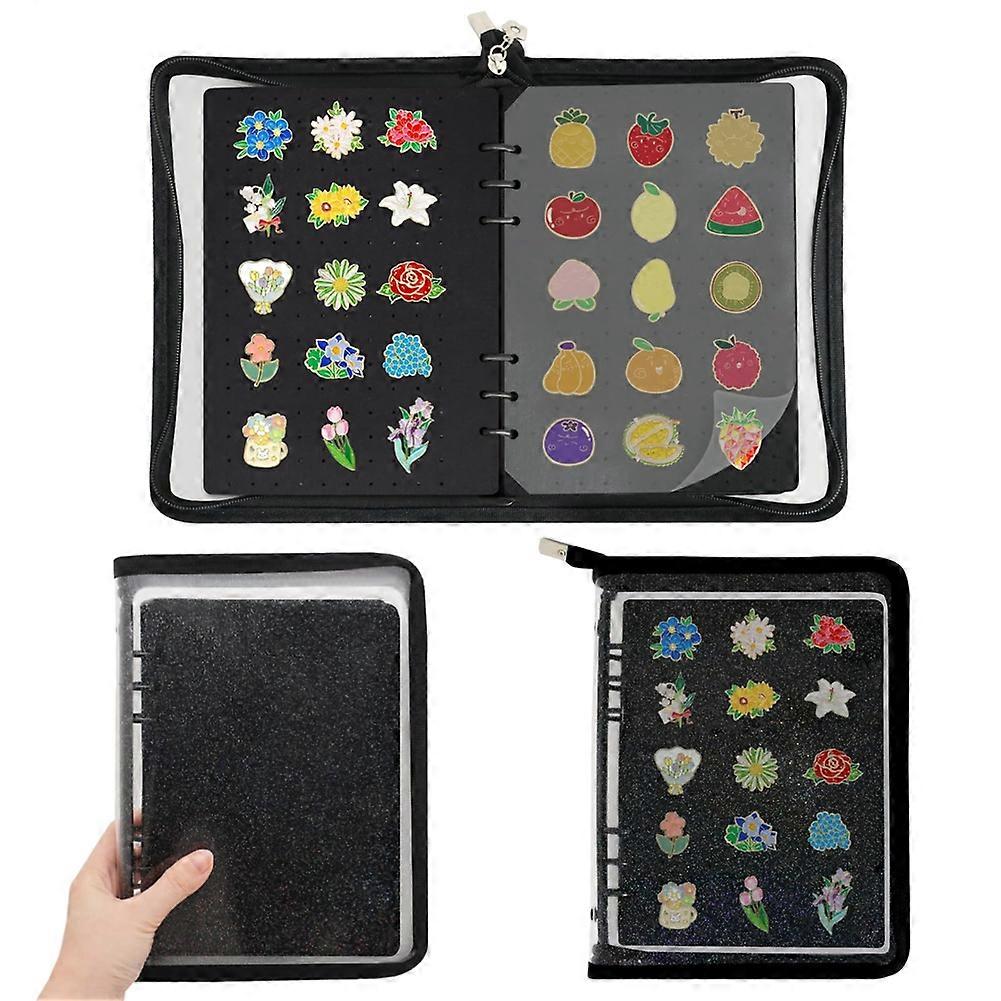 Jlobnyiun Pin Case Book – Pin Collection PortfoliIo, album per spille, organizer per spille, in feltro, smaltato, con 6 pagine, custodia per spille da collezione, in feltro, 9.33x6.69 inches, feltro