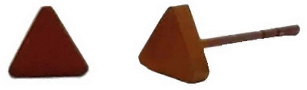 Ti2 Titanium Triangle Stud Earrings - Tan