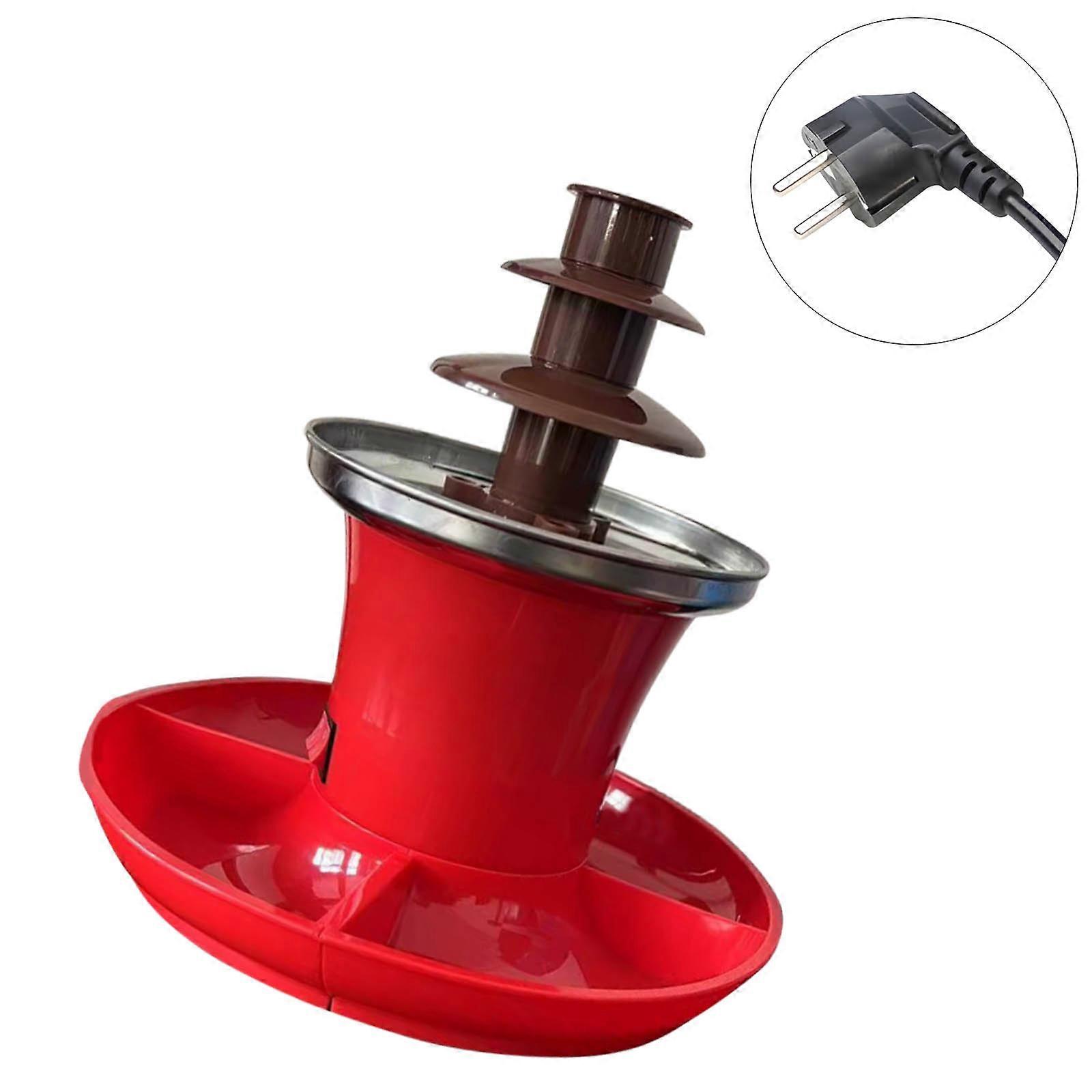 220V Chocolate Fountain Machine 3 Layer Electric Chocolate Fondue Fountain For Family Gatherings And Dessert Making Multicolor