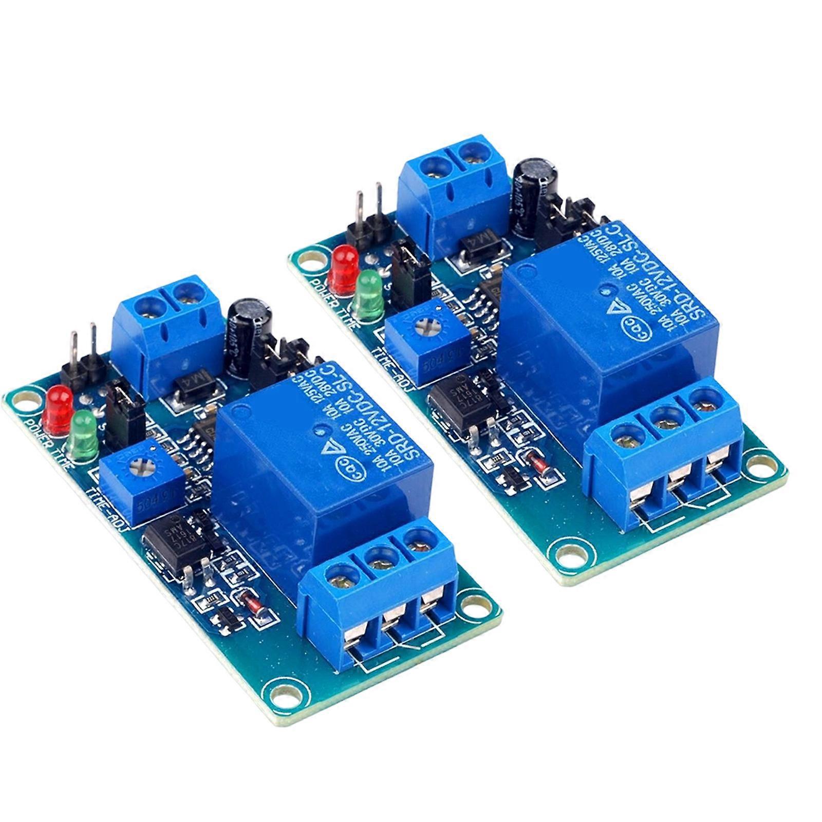 8 Time Ranges Programmable 12V Time Delay Relays Board Industrial Energy Efficient Design Timer Control Switches Multicolor