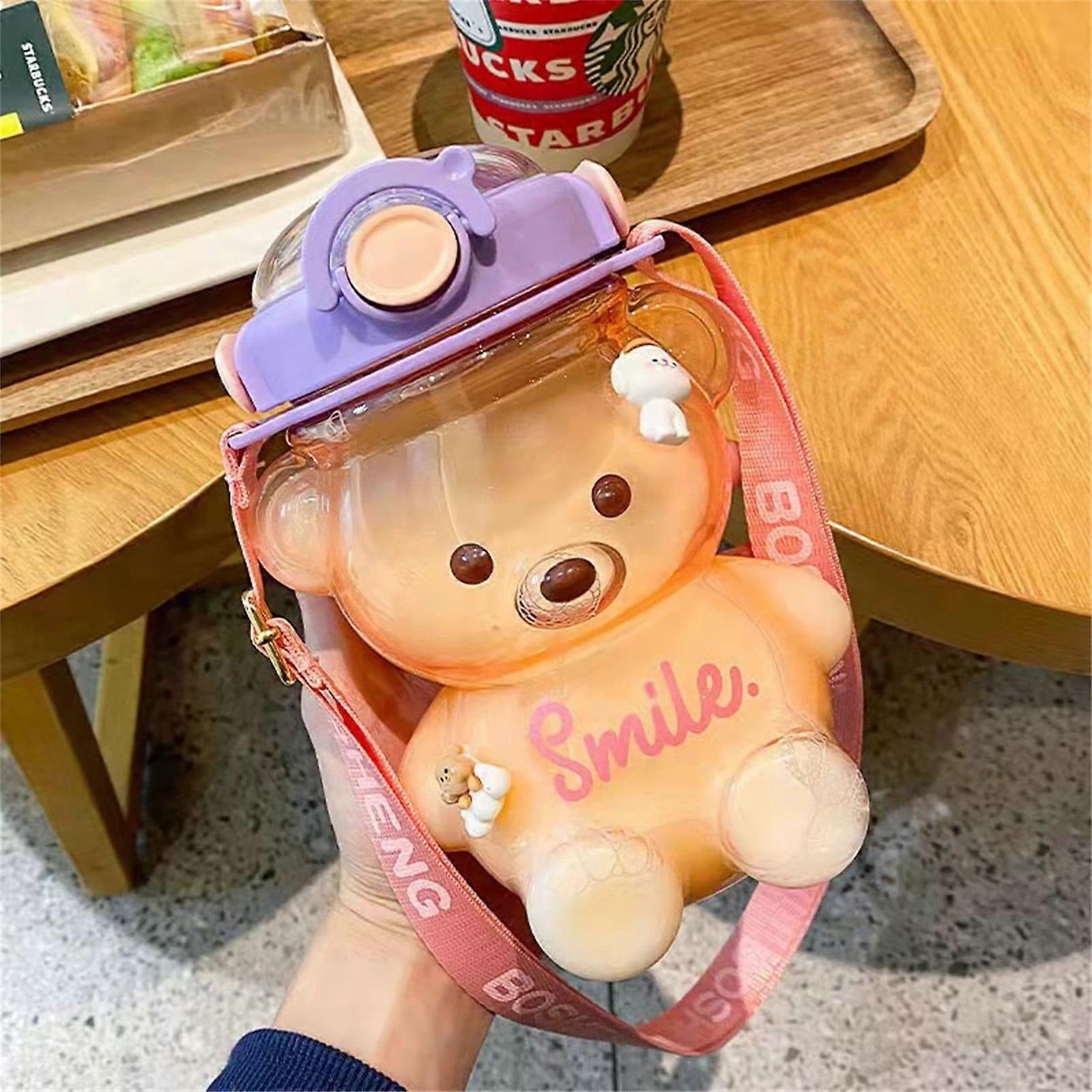 Kayannuo Straw Water Bottle with Carrying Loop & Removable Strap, Durable Plastic - Compatible with Daily Use, Easter Clearance, Birthday & Mother's