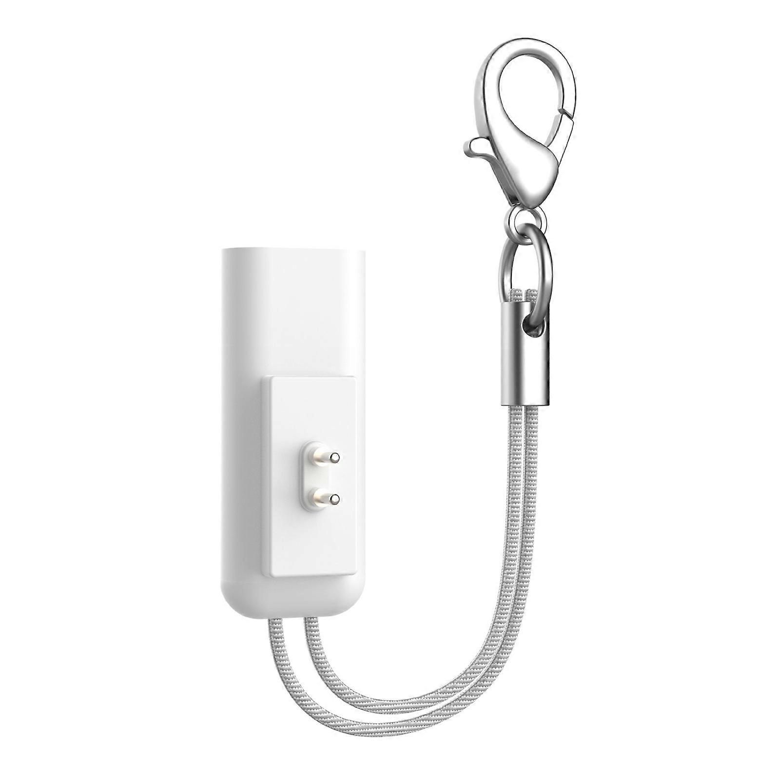 Fast Speed Type C Charging Adapter With Magnetic Alignment For Activity Trackers Includes Detachable Security Lanyard  White