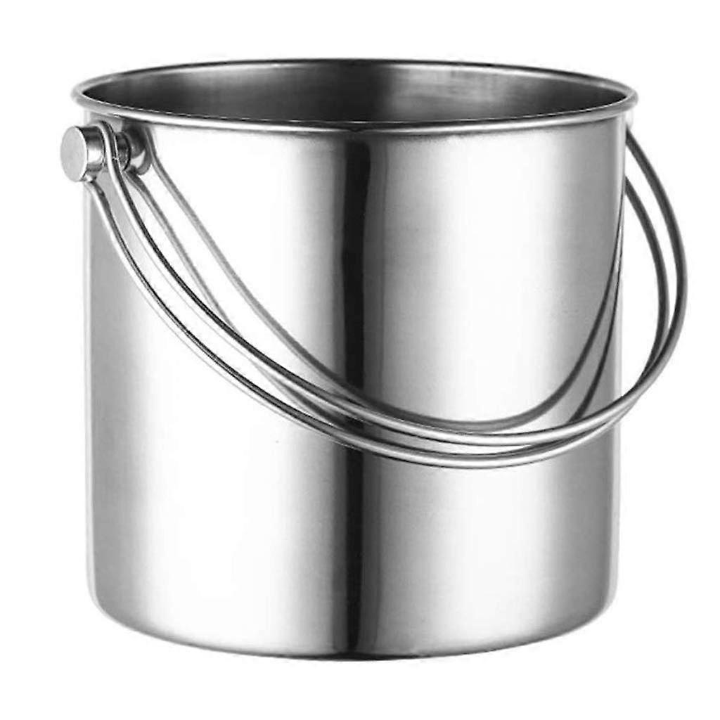 Stainless Steel Ice Bucket with Lid, Scoop and Handle for Parties, Bar or Home Use