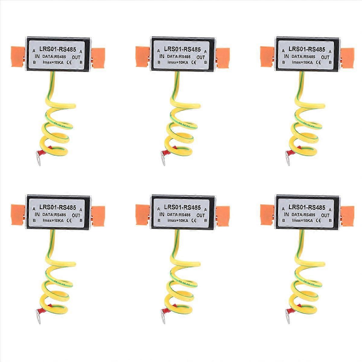6X RS485 Date Signal Power Arrester Anti Surge Protector Monitoring CCTV Camera Protection Device Th