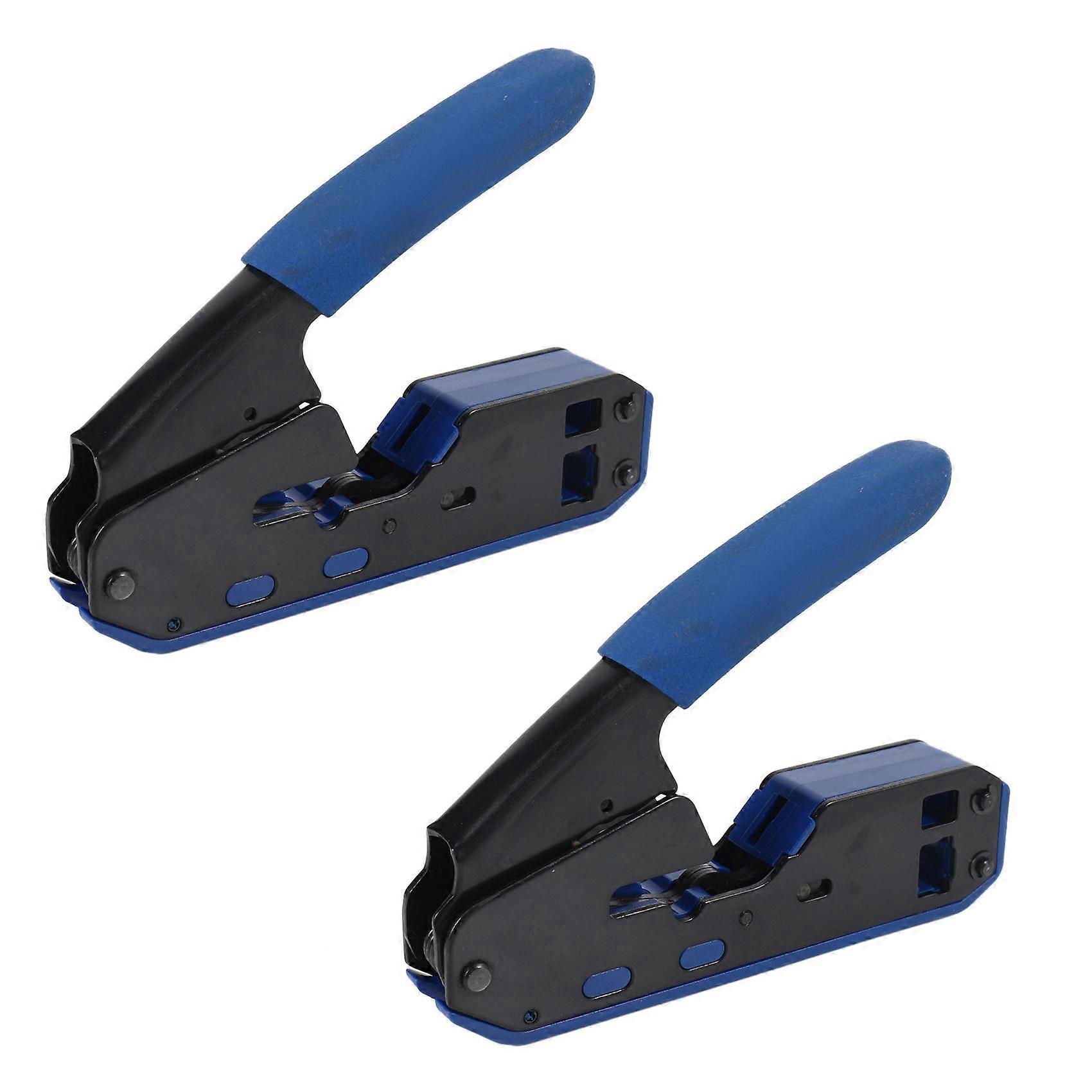 2X RJ45 Tool Network Crimper Rj45 Crimping Tool Stripper Cutter for Rj45 Cat6 Cat5E Cat5 Rj11 Rj12 C