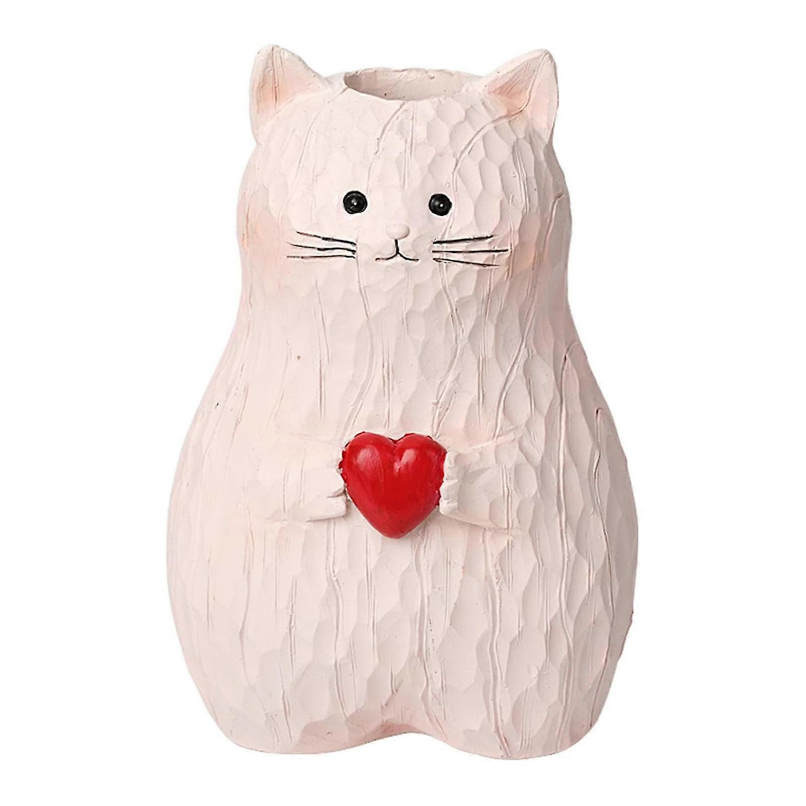 Živicová váza so srdcom s mačkou - očarujúci nápad na darček pre nadšencov mačiek