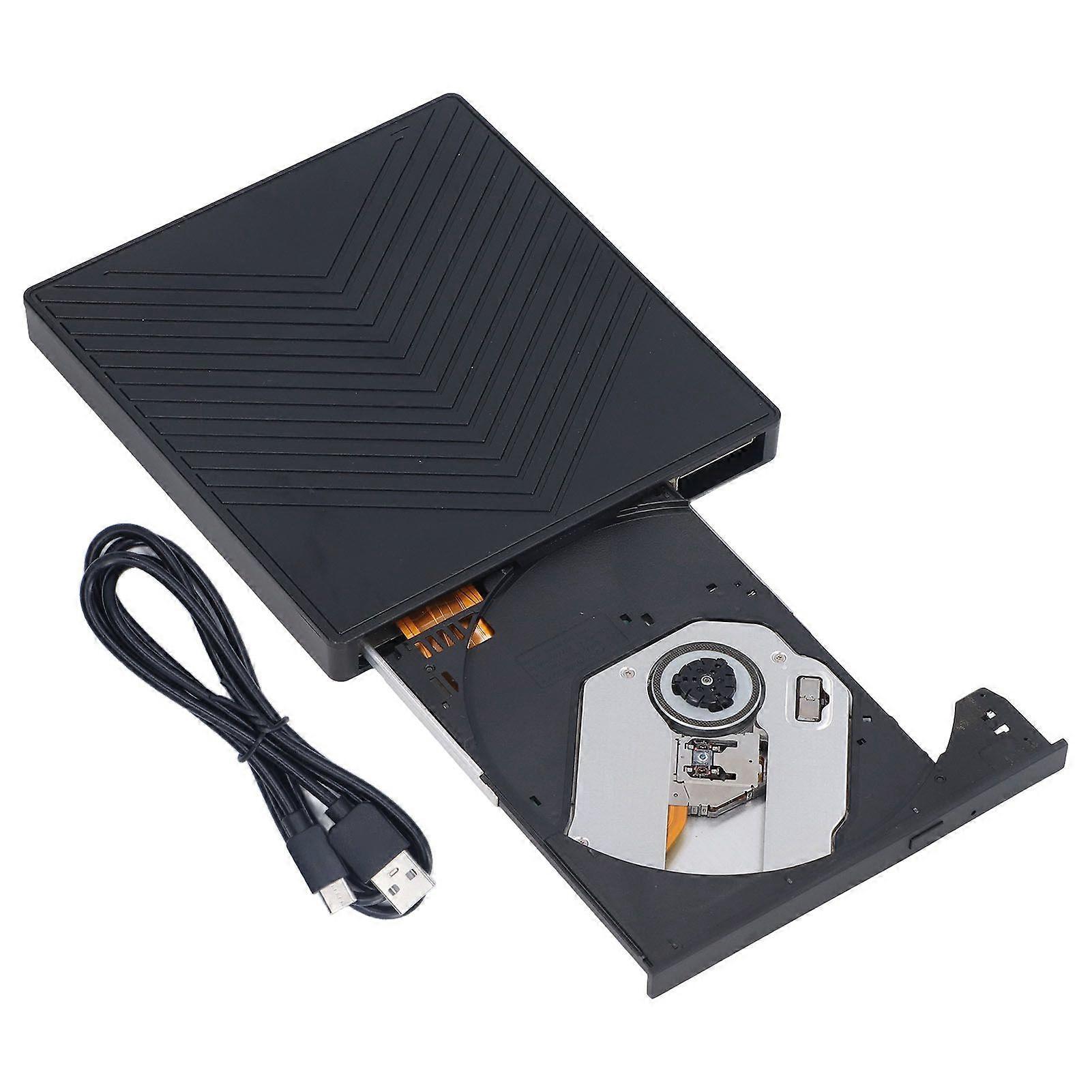 External CD DVD Drive Ultra Thin 6 in 1 Plug and Play Type C USB Optical Drive HUB CD Burner for Laptop Desktop PC