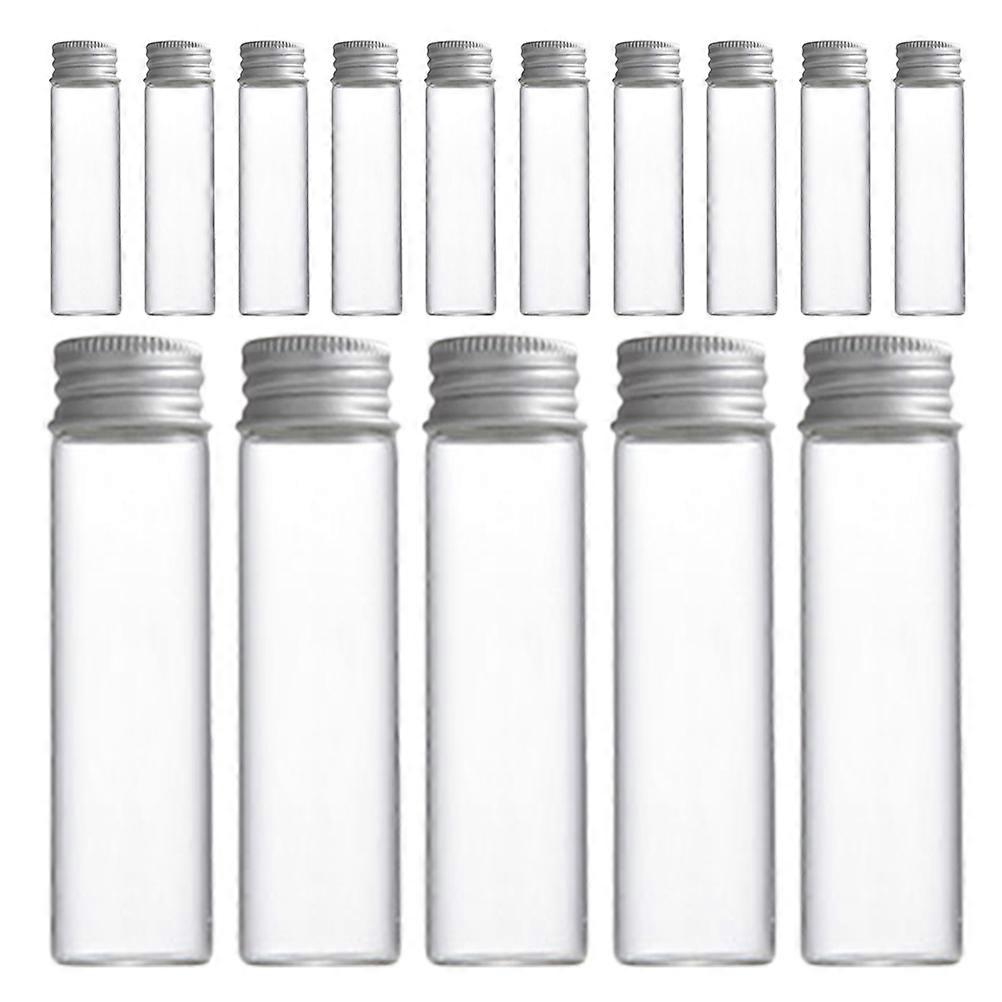 Glass Bottle Test Tubes for Storage Use 30Pcs Screw Caps Small Vials