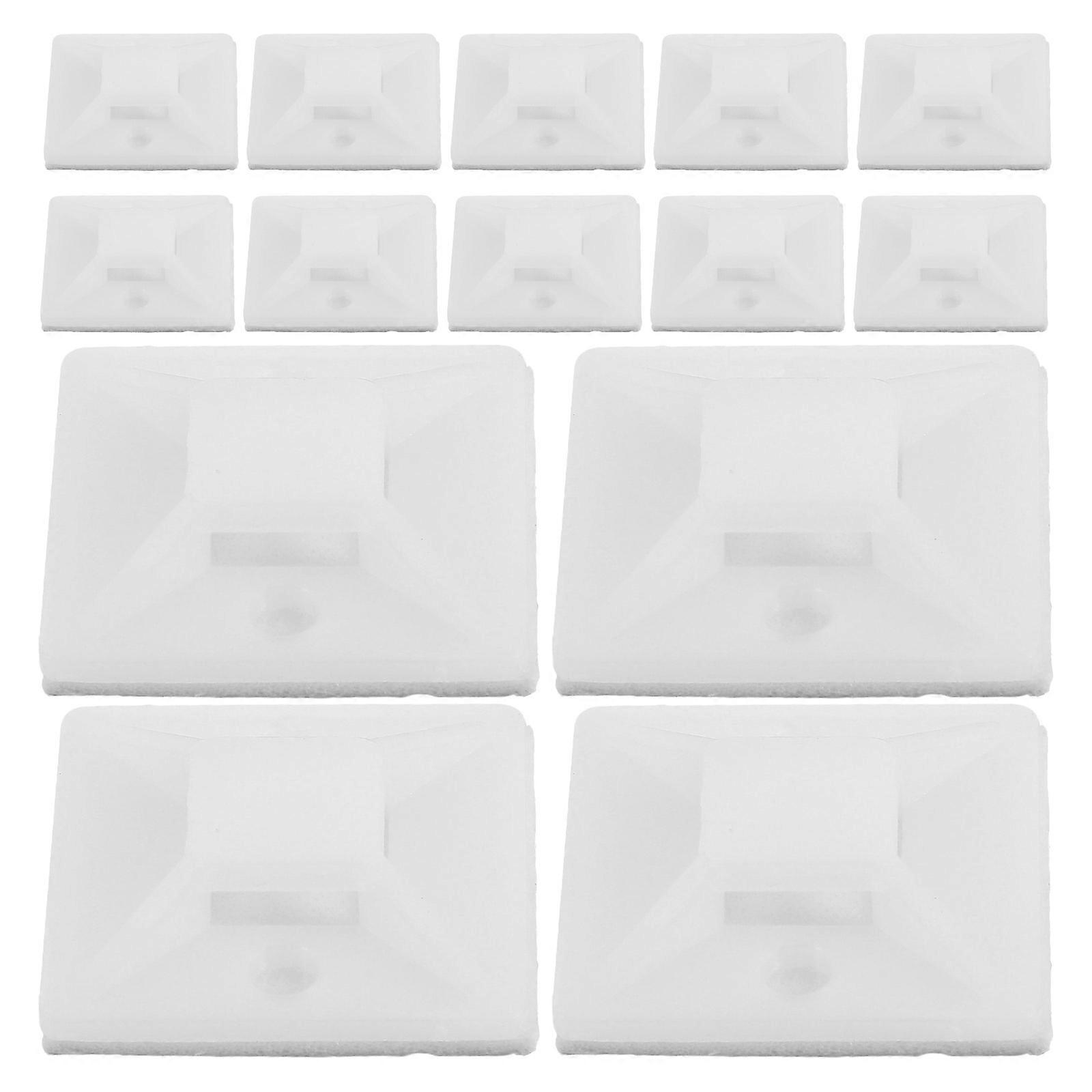 100pcs Reusable Self-Adhesive Mounting Pads for Cable Organization Durable PE White