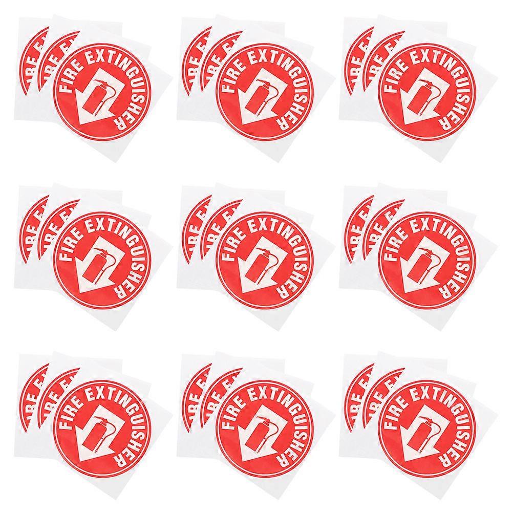 Fire Extinguisher Label Sticker for Business Use Featuring 100Pcs Red Decals