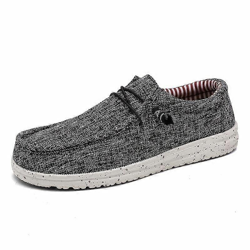 Comfy Men's Slip-On Loafers - Fashion Sneakers with Decorative Shoelaces, Breathable, Non-Slip, and Soft Insoles for Spring and Summer Comfo