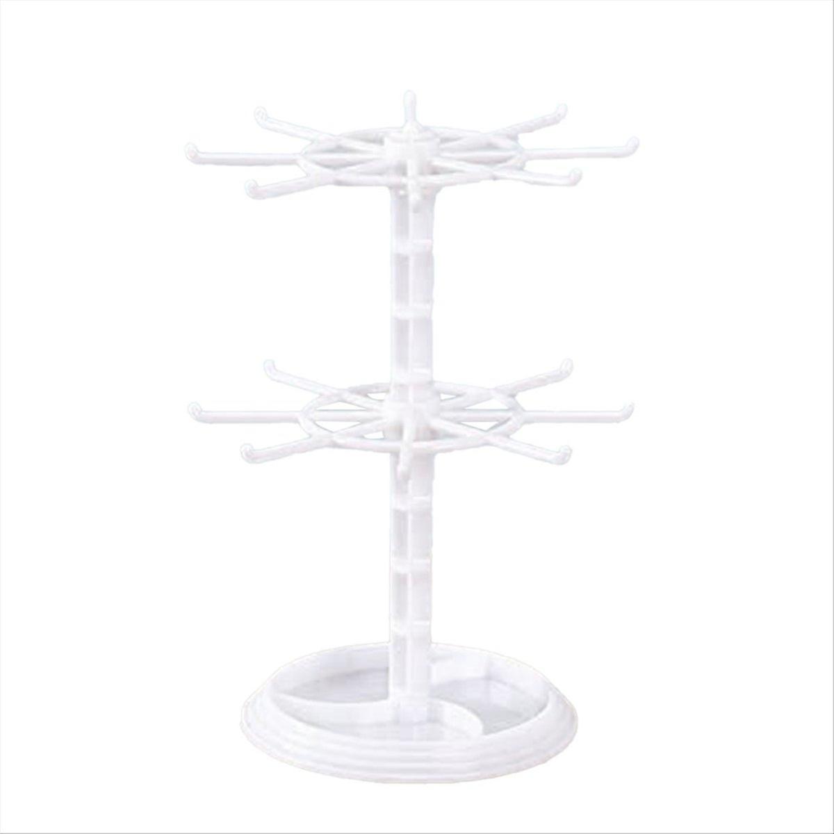 Rotating Keychain Rack Adjustable 2 Tire Spinner Display Stand-B