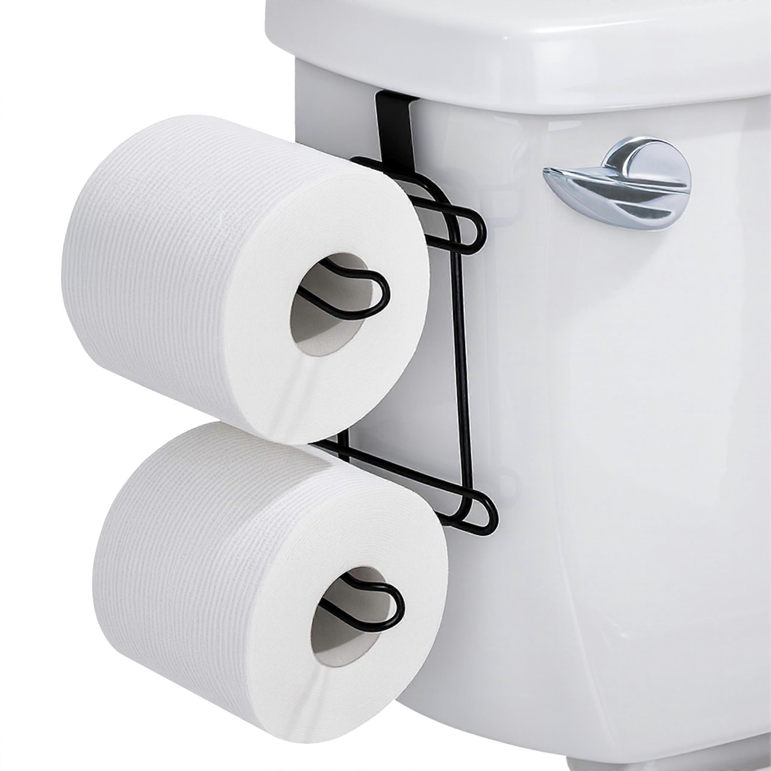 Over the Tank Toilet Paper Holder with Double Tier Towel Rack, SpaceSaving Organizer for Bathroom