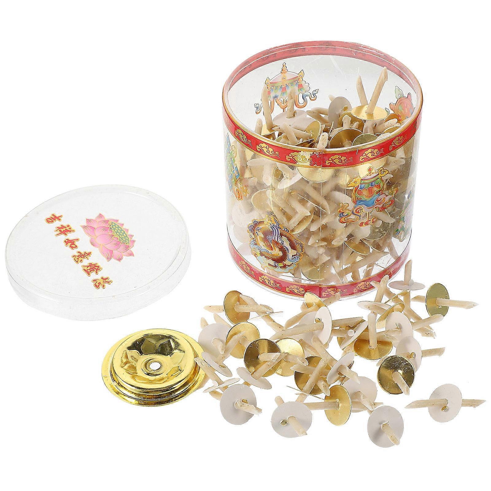 1 box of Lamp Wick Floating Wicks Holders Butter Lamp Floating Wicker Buddhism Supplies