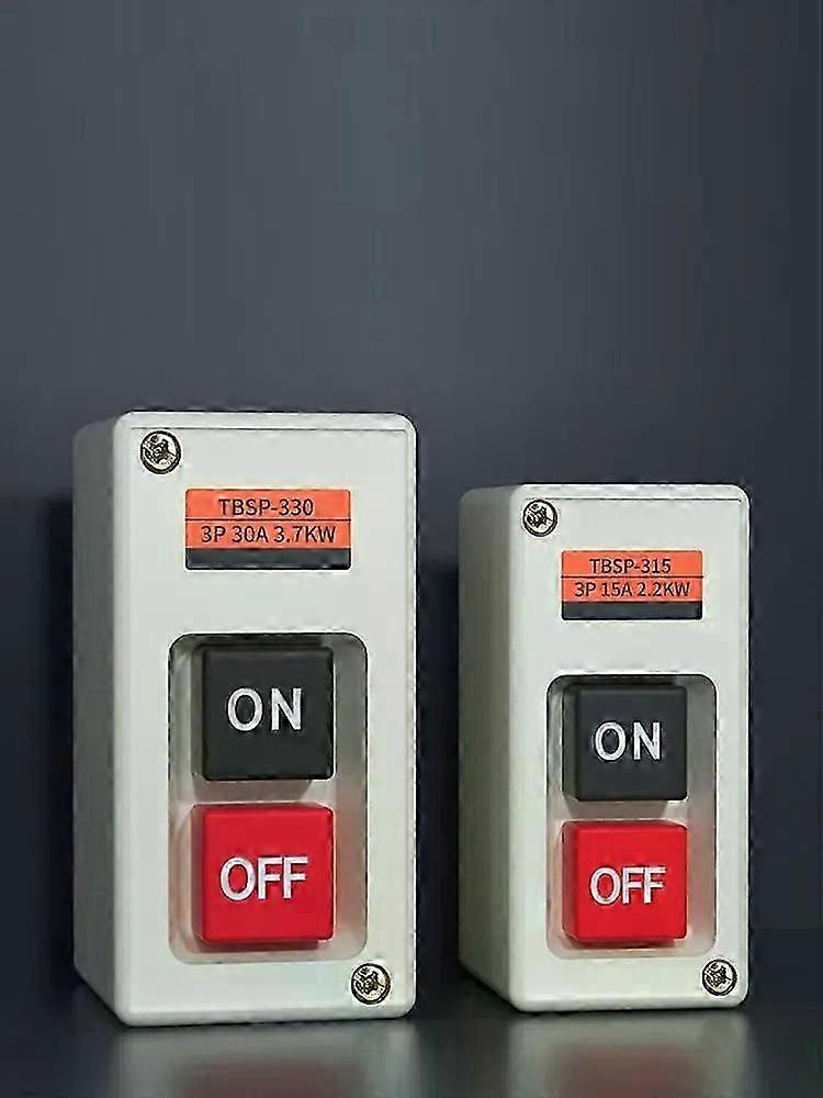 Tbsp-315 330 Single Phase/three Phase Motor Start-stop Button Switch Press Button Control Box 15a 30a