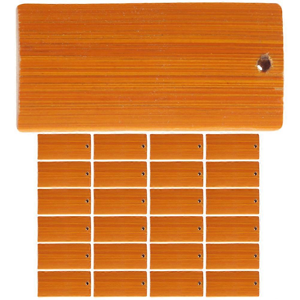 Rectangular Bamboo Key Chain Pendants Ideal For Personal Decoration And Craft Projects 100 Pcs