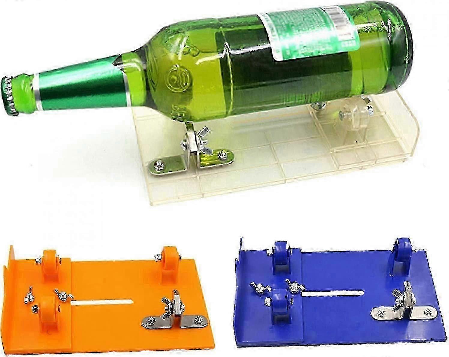 Professional Glass Bottle Cutter Kit - Adjustable Cutter - Sharp, Durable - Blue